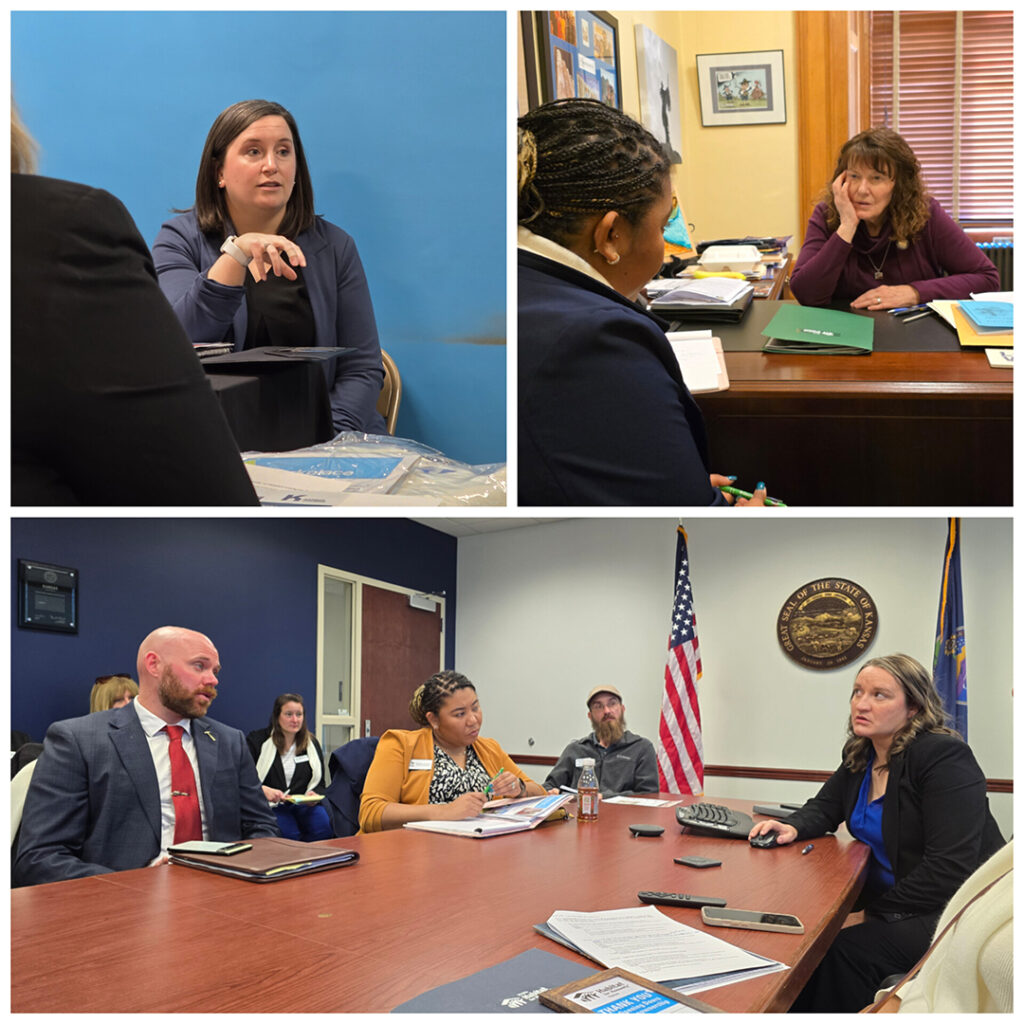 A collage of guest speakers, Habitat representatives speaking to legislators, and representatives.