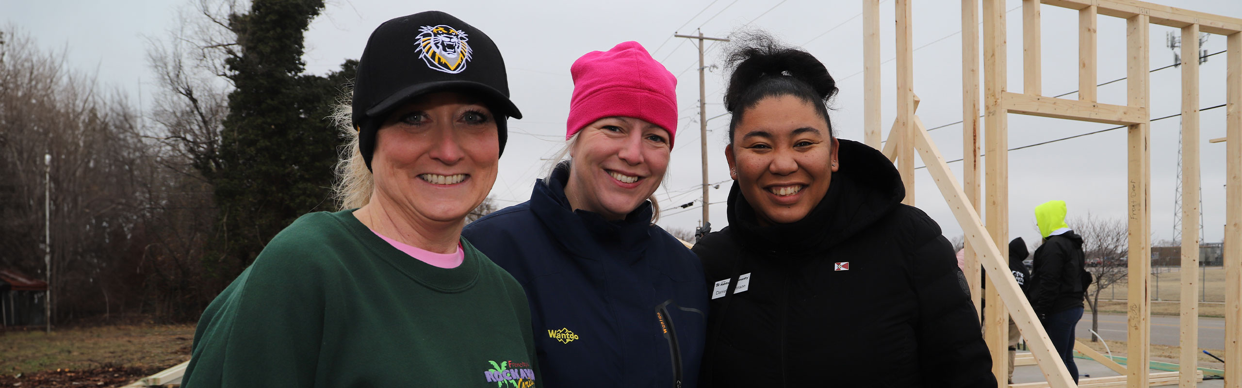 Danielle Johnson and other volunteers at a build event.