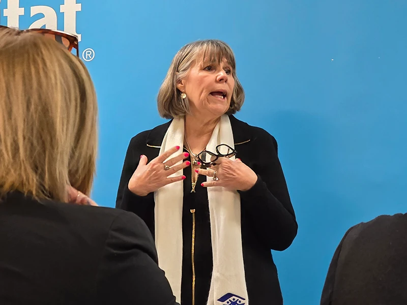 Ann Patterson speaking to the statewide Advocacy leaders within Habitat for Humanity.