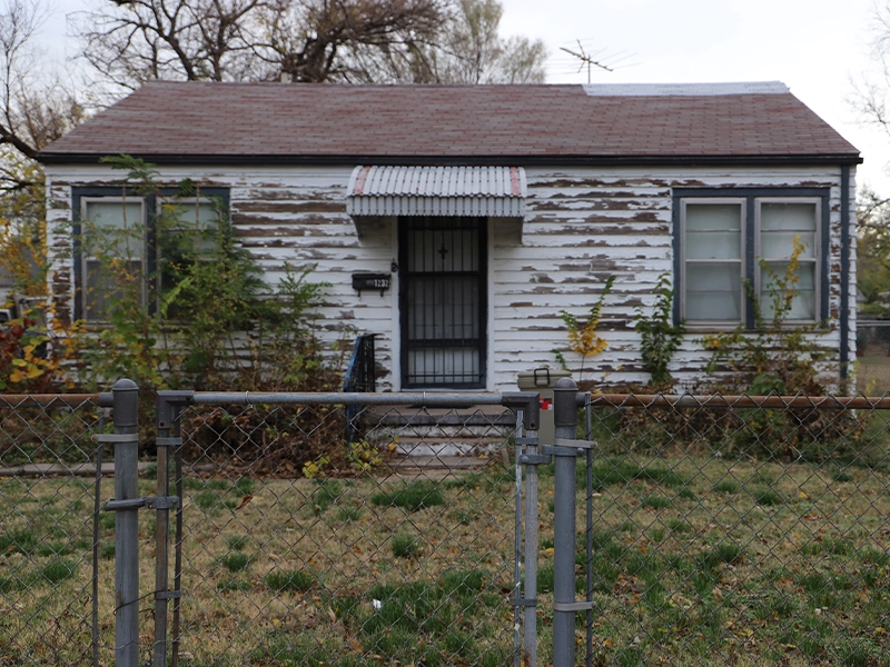 A deteriorating house.